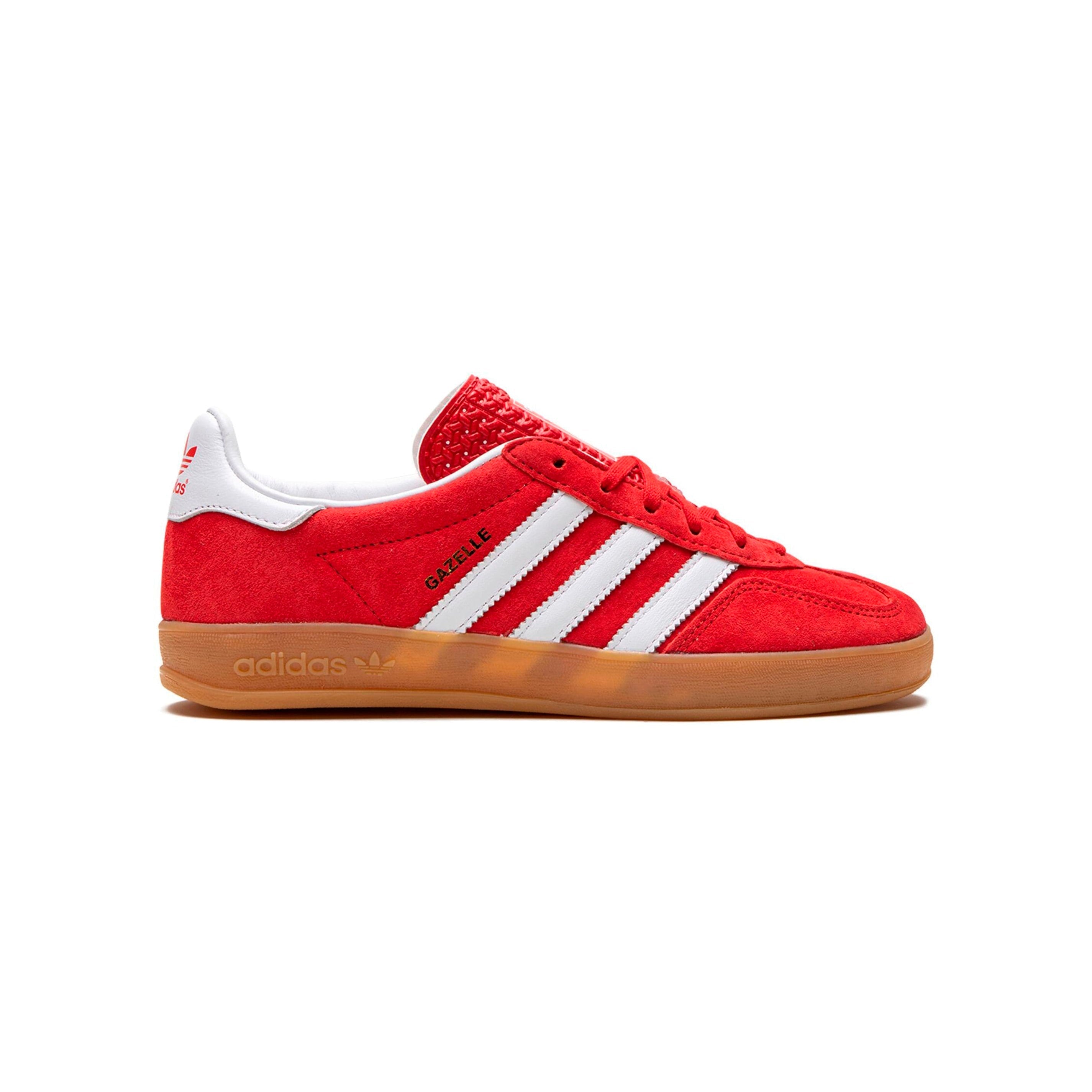 Sneakers Adidas Gazelle Indoor Rosse e Bianche con Suola in Gomma