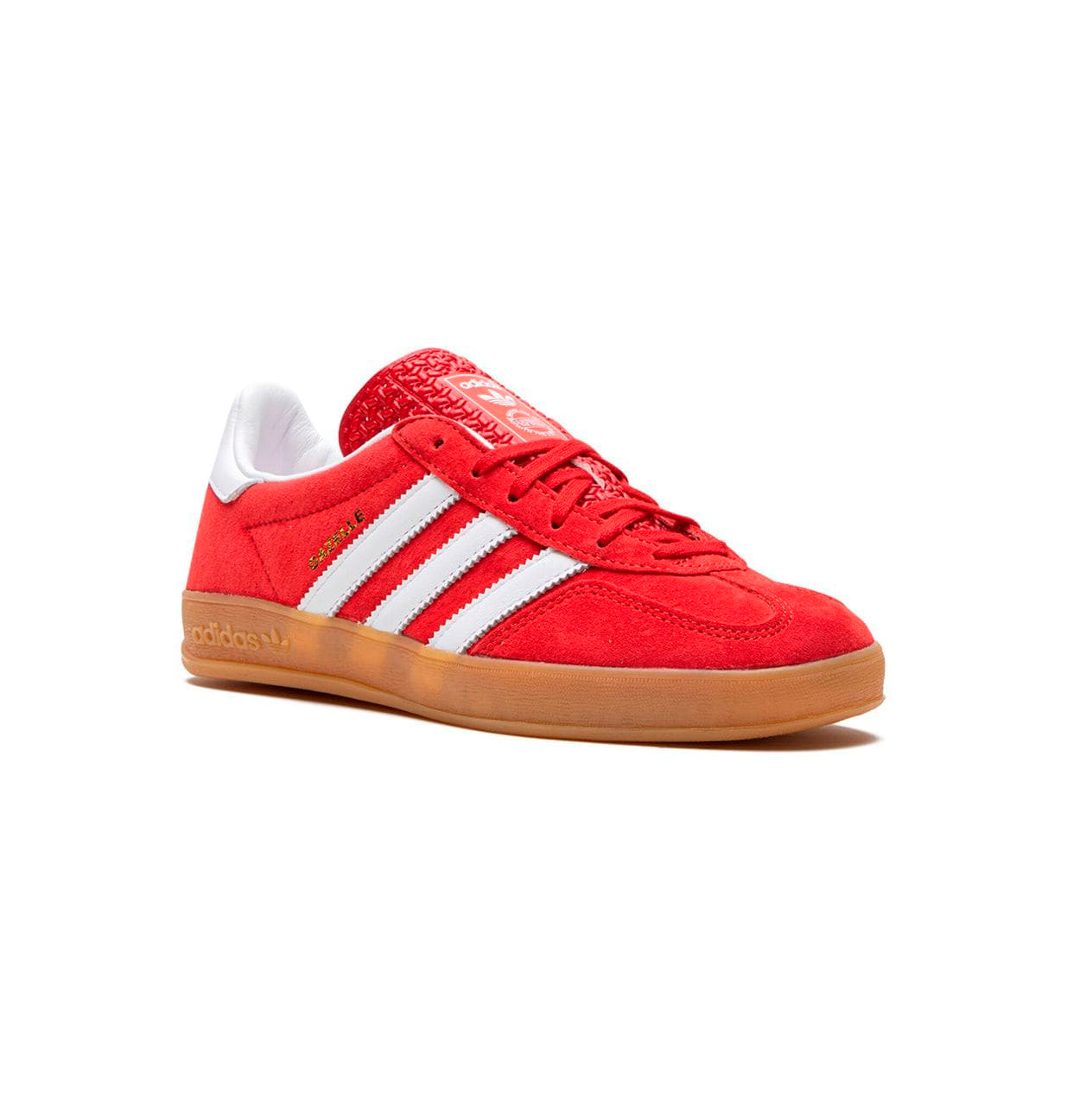 Sneakers Adidas Gazelle Indoor Rosse e Bianche con Suola in Gomma