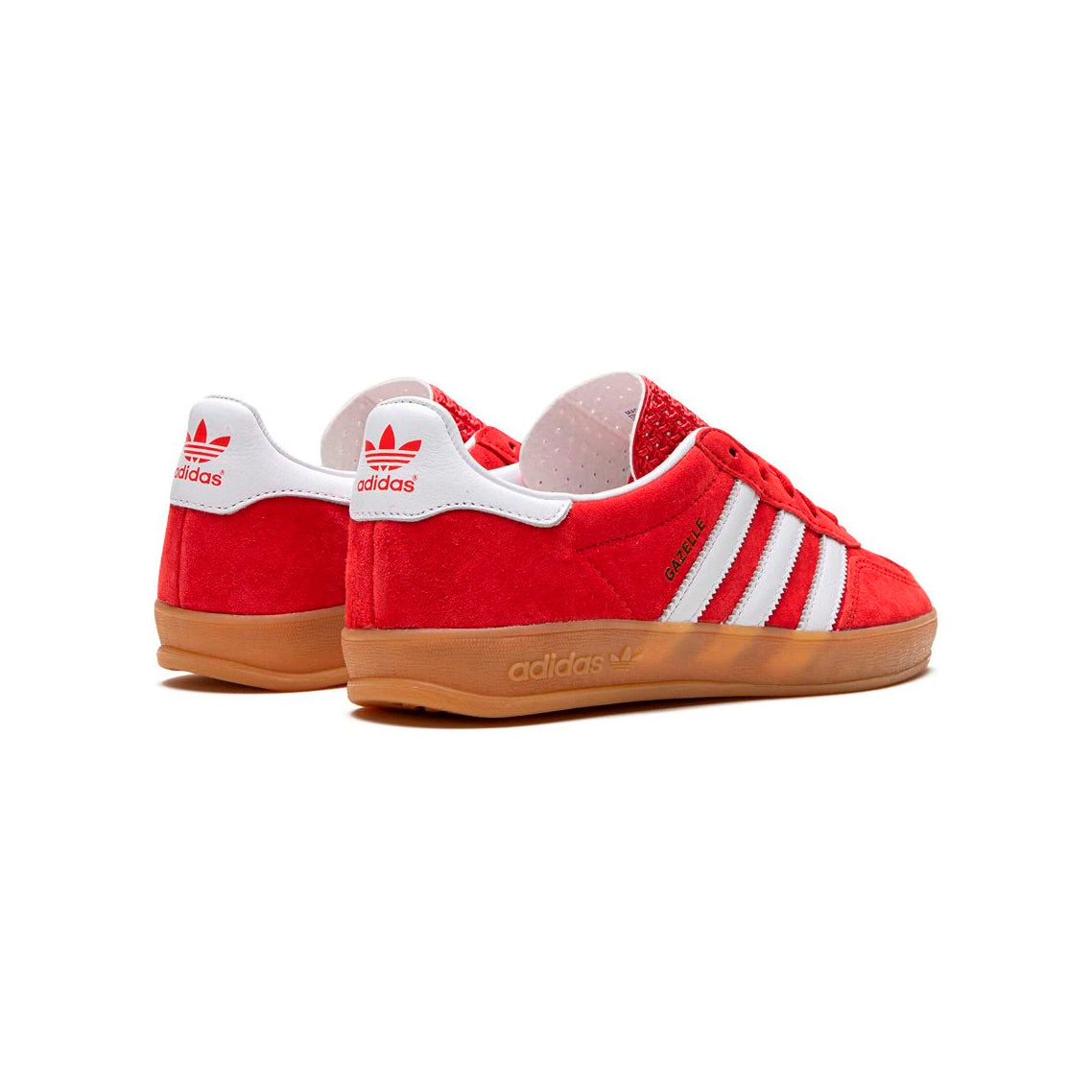 Sneakers Adidas Gazelle Indoor Rosse e Bianche con Suola in Gomma
