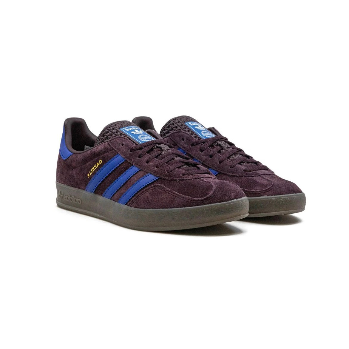 Sneakers Adidas Gazelle Indoor Viola Ombra e Blu Lucido in Suede