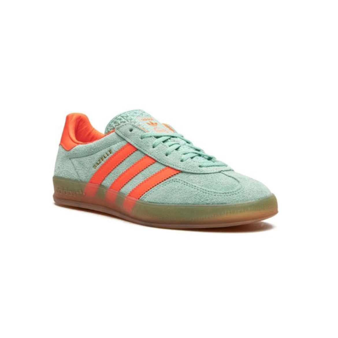 Sneakers Adidas Gazelle Indoor Verde Menta con Dettagli Rosso Solar