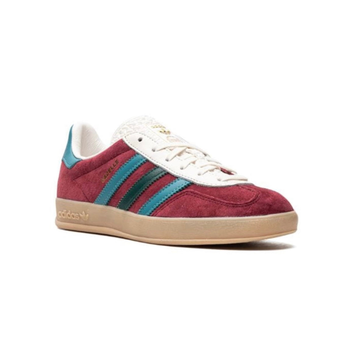 Sneakers Adidas Gazelle Bordeaux Collegiate con Dettagli Turchese