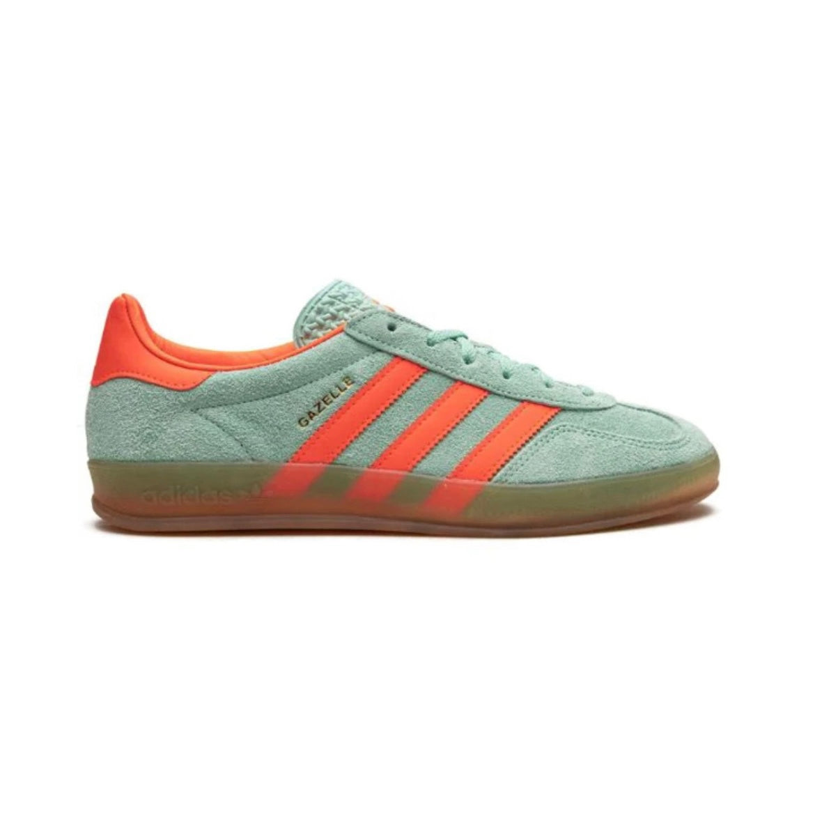 Sneakers Adidas Gazelle Indoor Verde Menta con Dettagli Rosso Solar