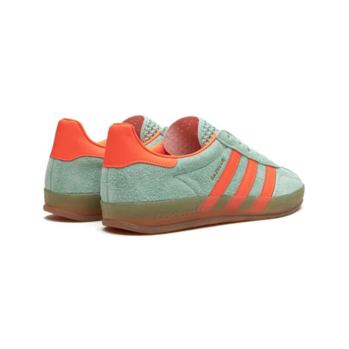 Sneakers Adidas Gazelle Indoor Verde Menta con Dettagli Rosso Solar