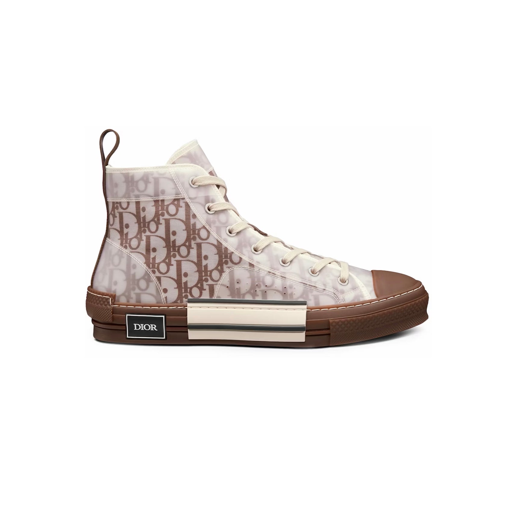 Dior B23 Sneakers Alte Marrone Caffè e Bianco - Scarpe di Lusso