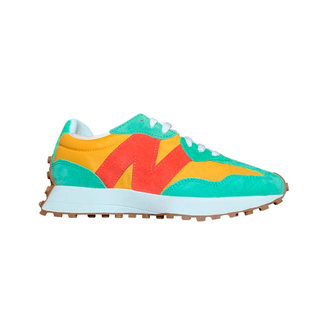 New Balance 327 Scarpe Uomo Giallo e Verde Casual Retro Colorate