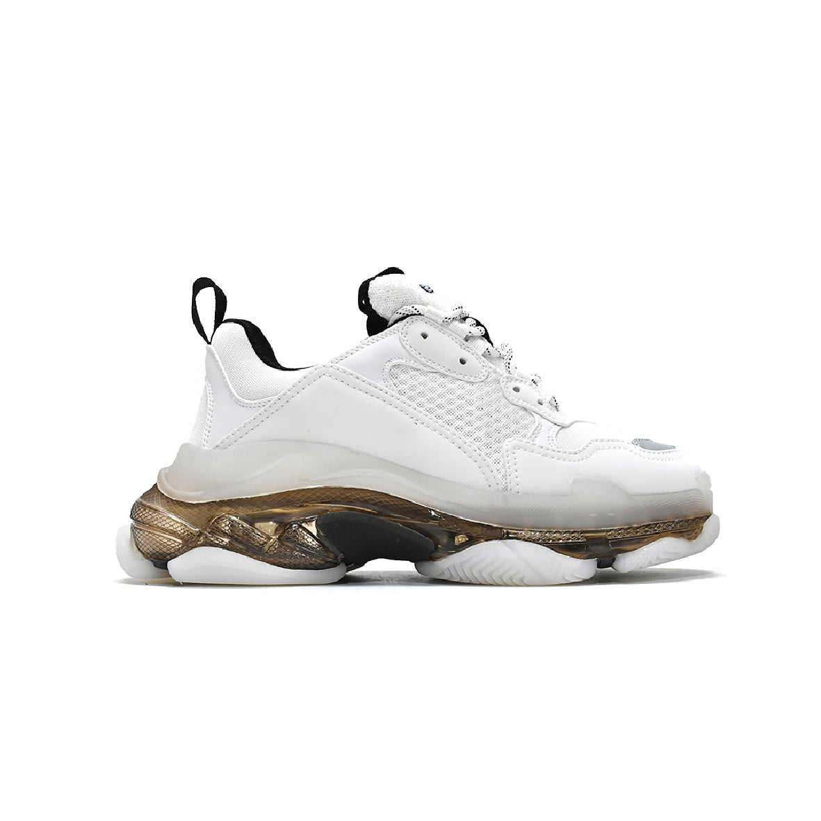 Balenciaga Triple S Sneakers Bianche con Suola Trasparente Air Uomo Donna