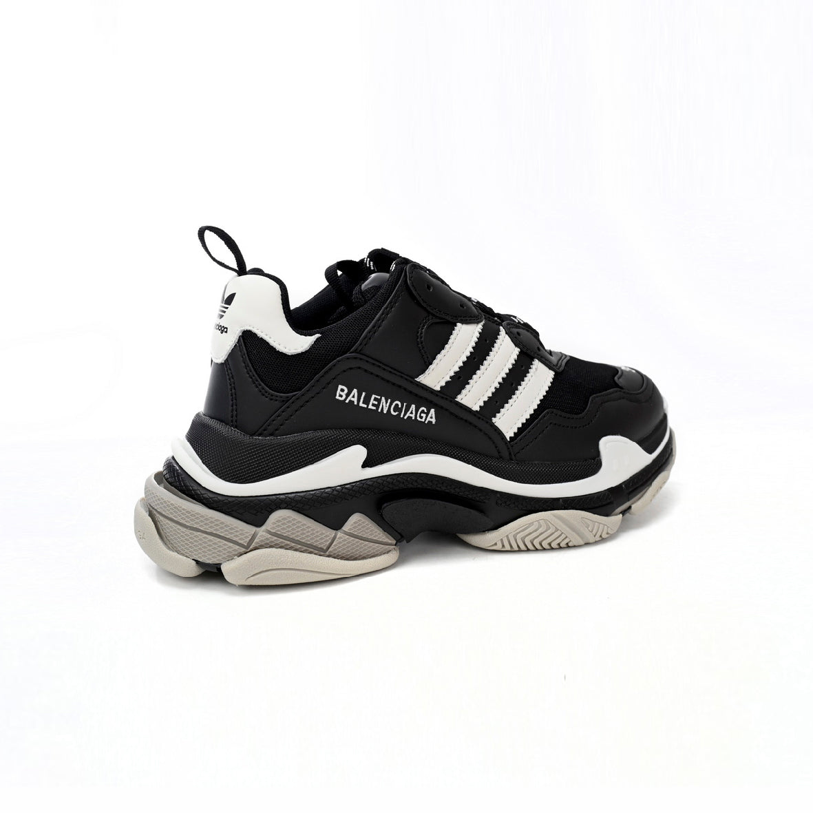 Balenciaga x Adidas Triple S Sneakers Nere e Bianche Uomo Donna Esclusive
